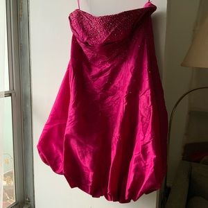 Ruffle Strapless Cocktail Dress